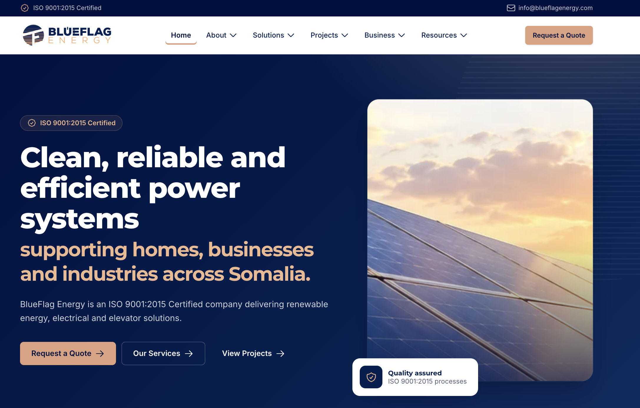 BlueFlag Energy – Corporate Website & Business Systems